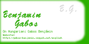 benjamin gabos business card