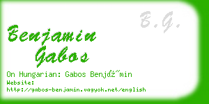 benjamin gabos business card